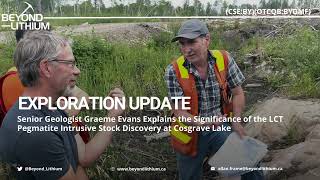 Graeme Evans Explains the Significance of the LCT Pegmatite Intrusive Stock Discovery at Cosgrave [upl. by Eul]