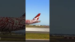 Qantas Yam Dreaming livery leaving Auckland shorts airport [upl. by Alyl]