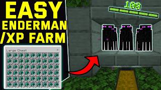 EASIEST Enderman XP Farm Minecraft Bedrock 121 BedrockMcpePs4Xbox [upl. by Refinne]