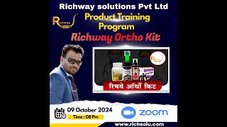 Product Training Program  Richway Ortho Kit  RichwaySolutions [upl. by Idoux]