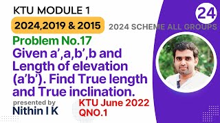 Problem No 17  Given a’ab’b FVa’b’  KTU Engineering Graphics 20242019 amp 2015 Scheme [upl. by Alodee16]