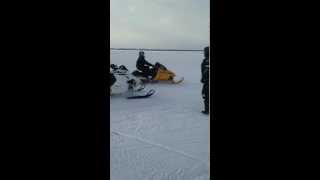 Arctic Cat XF1100 Turbo Meth Kit vs Ski Doo Mach Z 800 [upl. by Oimetra]