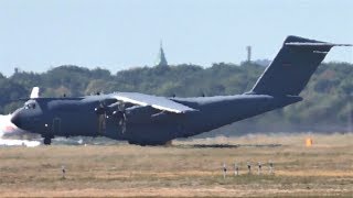 Short Takeoff  German Air Force Airbus A400M180 5404 at Berlin Tegel Airport [upl. by Aerised]