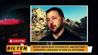 HITNO OBRAĆANJE ZELENSKOG NAKON PADA AVDIJIVKE UKRAJINA SE BORI ZA OPSTANAK [upl. by Malcah]