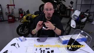 MRA XCreen Sport Motorcycle Windshield Extension UnBox and Hardware Mount [upl. by Odraleba]