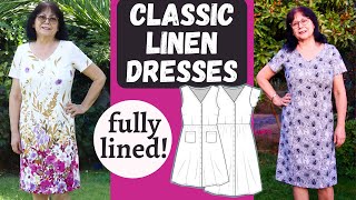 SEWING WITH ❤️ Lined CLASSIC sheath dresses Lyric Love Notions EASY EXTRA facings amp lining [upl. by Akered]