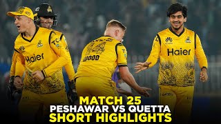 PSL 9  Short Highlights  Peshawar Zalmi vs Quetta Gladiators  Match 25  M2A1A [upl. by Haiacim]