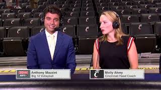 Cincinnati Volleyball Postgame  Coach Alvey talks match vs Xavier [upl. by Arihaj]