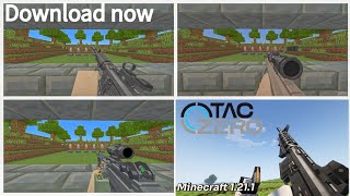 TACZ V3 ADDON FOR MCPE 1211 REALISTIC GUNS [upl. by Eiduam698]