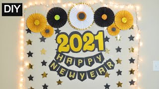 DIY NEW YEAR PARTY DECORATION IDEAS SIMPLE  NEW YEAR DECORATIONS AT HOME 2021 [upl. by Snebur306]