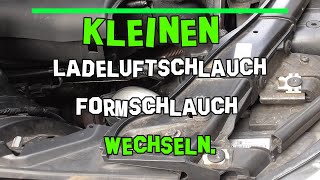 Ladeluftschlauch Formschlauch wechseln vom Turbo Luftmassenmesser Schlauch ölig ölt BMW e90 M57 [upl. by Pegma]