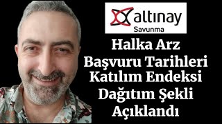 altny Altınay Savunma Teknolojileri Başvuru Tarihleri ve Katılım Endeksi Açıklandı [upl. by Georgina]