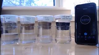 permeability experiment gravel coarse sand fine sand mixed sediment [upl. by Samuel]