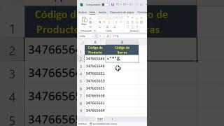 ¿Cómo crear códigos de barras en Microsoft Excel office tutorial microsoftexcel aprende [upl. by Filide458]