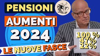 PENSIONI RIVALUTAZIONE 2024 👉 LE NUOVE FASCE PEREQUATIVE❗️ [upl. by Hepsibah]