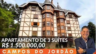 🍁 APTO DE 03 SUÍTES NOUVELLE VILLE EM CAMPOS DO JORDÃO  VILA INGLESA R 150000000 [upl. by Assirec]