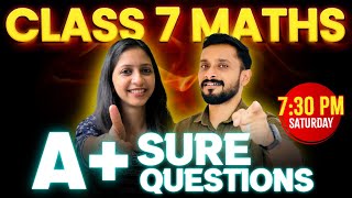 Class 7 Maths Christmas Exam  A Important Questions  Exam Winner [upl. by Earley]