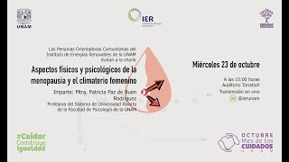 Charla  «Aspectos físicos y psicológicos de la menopausia y el climaterio femenino» [upl. by Pompei759]