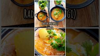 TASTY N EASY RADISH  MULANGI SAMBAR 😋 shorts [upl. by Idaline906]