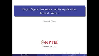 Week 1  Solved Examples Sampling and Reconstruction  NPTEL  DSP amp Applications [upl. by Ranip]