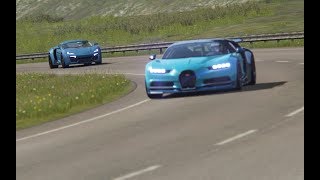 W Motors Lykan Hypersport vs Bugatti Chiron at Highlands [upl. by Anem]