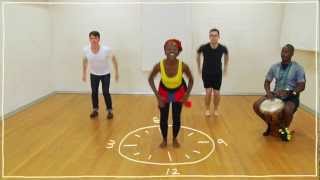 Fiveish Minute Dance Lesson  African Dance Lesson 3 Dancing on the Clock [upl. by Iliram]