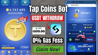 How to Withdraw Tap Coin Bot USDT in Bitget Wallet  Tap Coin Bot Step by Step USDT Withdrawal [upl. by Amandi453]