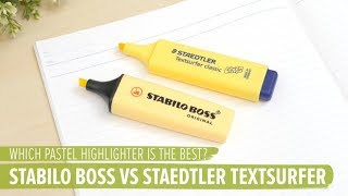 Which Pastel Highlighter is the Best Stabilo Boss vs Staedtler Textsurfer [upl. by Aremmat]