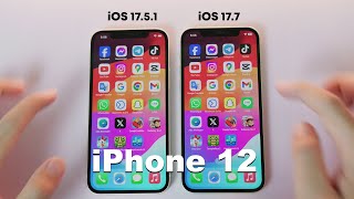 iPhone 12 iOS 177 vs iOS 17 Speed Comparison  Its fast [upl. by Brana995]