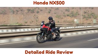 Honda NX500  Detailed Ride Review [upl. by Pavlov942]