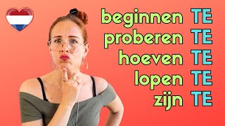 Werkwoorden met TE  infinitief 4 categorieën NT2  B1 learndutchwithkim [upl. by Ttemme194]