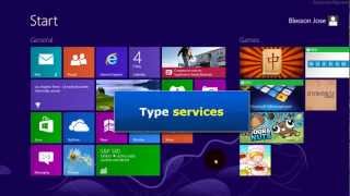 Windows 8  How to open services using mouse [upl. by Hnao]