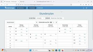 Stundenplan im Schulmanager Gymnasium Landsberg [upl. by Okun]