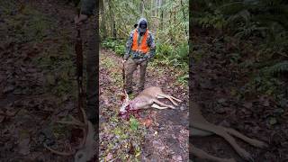 43 YARD HEADSHOT Late season Washington Blacktail hunting blacktail headshot meateater deer [upl. by Ecidnacal]