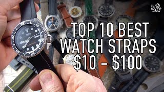 Top 10 Best Quality Watch Straps For Your Seiko Rolex Omega  More [upl. by Llerrud940]