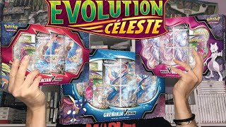 Nouveau Format de Coffret Pokémon Pour Evolution Celeste les VUnion Zacian Mewtwo et Amphinobi [upl. by Bock]