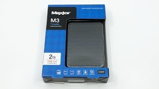 Maxtor M3 Portable External Hard Drive 2 To USB 30 [upl. by Naujek518]