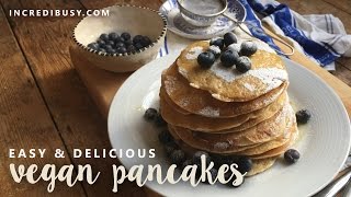 Quick and Easy Vegan Pancakes recipe no banana [upl. by Larkin]