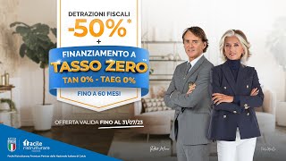 Nuova Promo Detrazioni fiscali 50  Finanziamento a Tasso Zero [upl. by Alvarez293]