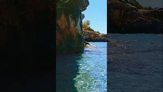 Barlang a strandon Kefalonia Lassi  beach cave seacave greecebeach [upl. by Demetre707]