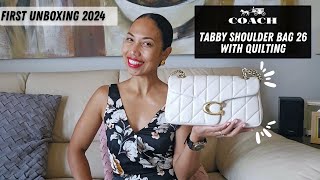 MY FIRST UNBOXING 2024  COACH TABBY SHOULDER BAG 26 WITH QUILTING [upl. by Simpkins]