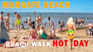 🇬🇧 England Beach Walk 2023  MARGATE BEACH  Most Beautiful Sandy Beach near London  Hot Beach 4K [upl. by Suivatna]