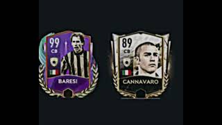 Baresi Vs Cannavaro Fifa Mobile Card Battle [upl. by Nosnirb]