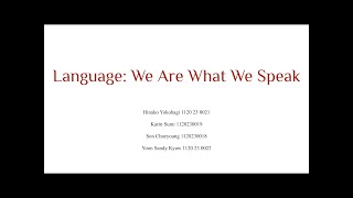 Literature Review — Language Presentation [upl. by Brier]