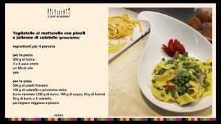 Ricetta Pasta tagliatelle al mattarello con piselli e culatello  Cook Academy [upl. by Lucina668]