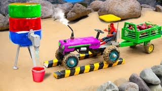 Diy tractor mini service station science project  Free car wash service for farm sunfarming7533 [upl. by Bethena]