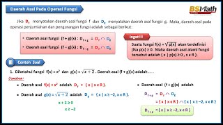 Daerah Asal Operasi Penjumlahan dan Pengurangan Fungsi  Matematika Wajib SMA Kurikulum Merdeka [upl. by Nosreg]