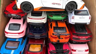 Box Full of Model Cars Lamborghini Sian Porsche 911 Bugatti Chiron Lamborghini Huracan STO cars [upl. by Lynnell]