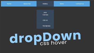 Easiest Dropdown Hover Menu with HTML CSS Only [upl. by Sadella995]