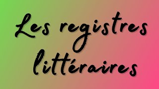 les registres littéraires b darija bac libre 2 bac  1 bac [upl. by Eiknarf]